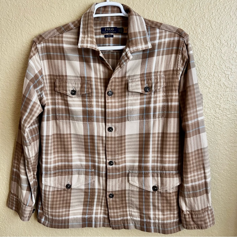 Polo Ralph Lauren Classic Fit Utilitarian Plaid Shirt Jacket - Picture 2 of 9